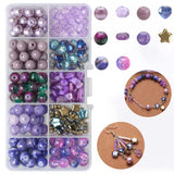 EIOSUN Beads for Bracelets Making, 200pcs Bracelet Making Kit Crystal Glass Beads for DIY Craft Jewelry Making, Loose Bead