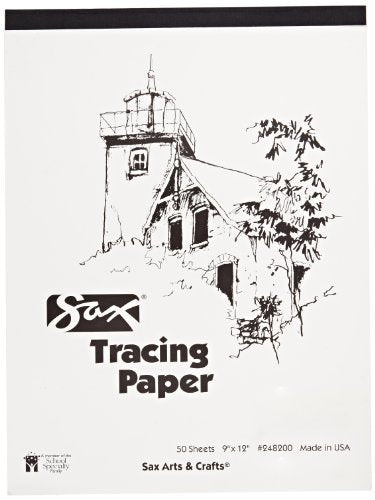 Sax Tracing Paper Pad - 9 x 12 inches - 50 Sheets per Pad, 25lbs - White - 248200