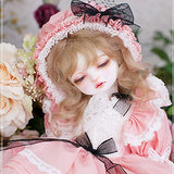 16" 1/4 BJD Doll Girl Ball Jointed Body Full Set Outfit Closed Eyes Wig Toy Gift