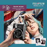 Fujifilm Instax Mini 40 Instant Camera Black with Fujifilm Twin Pack instax Mini Film (20 Sheets) and NeeGo Instax Photo Album