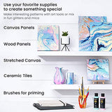 Arteza Acrylic Pouring Paint Set and Painting Canvas Panels Multi Pack