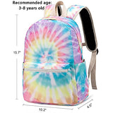 CAMTOP Backpack for Girls Kids School Backpack with Lunch Box Preschool Kindergarten BookBag Set (Tie Dye Yellow)