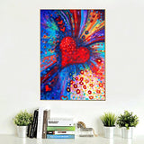 DIY 5D Diamond Painting by Number Kits, Crystal Rhinestone Diamond Embroidery Paintings Pictures Arts Craft for Home Wall Decor, Full Drill Colorful Oil Painting Heart Love (LX-109AX-15.7x11.8in)