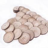 Wood Slices, 130Pcs Unfinished Natural Wood Circles for Crafts with 2.4"-2.8" Circle/Heart/Star