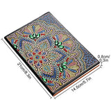 5D Diamond Painting Cover Leather Notebook, Artscope DIY Special Shaped Diamond Painting Diary Book, 100 Pages Thick Paper A5 Blank Sketchbook Journal Book (Exotic Customs B)