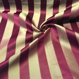 Jacquard Damask Stripe Brocade Fabric 118'' Wide (Burgundy / Gold)