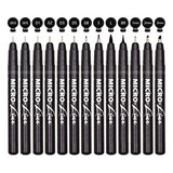 Dainayw Precision Micro-Line Pens, Black Waterproof Archival Ink Calligraphy Pen for Artist Illustration, Technical Drawing, Manga Writing, Hand Lettering, Multiliner, Fineline, Scrapbooking, 13 Size