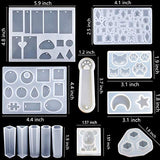 148 Pcs Silicone Casting Resin Molds Tools Set for DIY Pendant Jewelry Decoration Making. (148 Pcs)