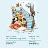 Rolife DIY Dollhouse Miniatures Craft Kits for Adults (Joy's Peninsula Living Room)