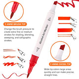 Premium Quality 120 Alcohol Markers Brush Tip for Drawing & Sketching – Stunning Dual Tip Coloring Markers for Kids & Adults – Alcohol Based Drawing Markers Coloring Set for Painting, Calligraphy