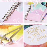 Journal/Ruled Notebook - Ruled Journal with Premium Thick Paper, 6.4" x 8.5", Hardcover with Back Pocket + Banded - Watercolor