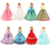 BARWA 5 Pcs Handmade Doll Clothes Wedding Gowns Party Dresses for 11.5 inch Dolls