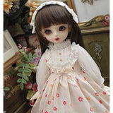 HMANE BJD Clothes 1/6, Flower Bubble Skirt Printed Dress for 1/6 BJD Dolls (No Doll)