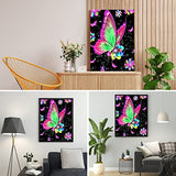 AIRDEA Butterfly Diamond Painting Kits for Adults Beginners Round Full Drill 5D DIY Flowers Diamond Art Kits Animals Diamond Painting Kits Butterfly Picture Art for Home Wall Decor 11.8x15.7inch