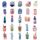 50PCS Kawaii Stickers Cartoon Drink Stickers Aesthetic Stickers Laptop Water Bottles Phone Skateboard Waterproof Decal Vinyl Sticker Pack for Teens