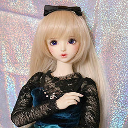 9-10 Inch 1/3 BJD SD Doll Wig High Temperature Fiber Medium Size Long Blonde Sweet Doll Hair BJD Doll Wig Accessories for 1/3