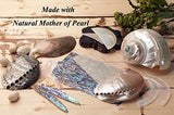 Mother of Pearl Peacock Pair and Flower Design Double Compact Magnifying Purse Mirror, 3.2 Ounce