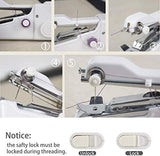 Mini Sewing Machine, Cordless Handheld Electric Sewing Machine, Quick Handy Stitch for Fabric, Clothing, Kids Cloth Home Travel Use