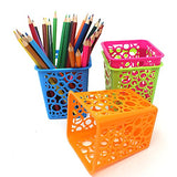 Z ZICOME Desktop Office Storage Organizer, Hollow Pen Pencil Holder Basket, Set of 4