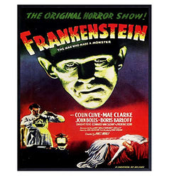 Frankenstein - 8x10 Boris Karloff Classic Vintage Hollywood Horror Movie Poster Wall Art Print - Creepy Scary Movie Home Decor Picture for Man Cave, Boys Bedroom, Teens Room - Gift for Men