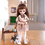 UCanaan 1/6 BJD Dolls Clothes Set for 11.5In-12In Fashion Jointed Dolls 30cm Poseable Dolls-Lulin