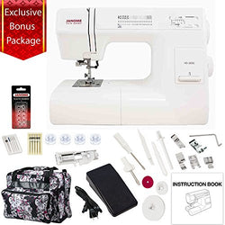 Janome HD3000 Sewing Machine Bundle with Purple Tote, Janome bobbins and Needles