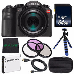 Leica V-LUX (Typ 114) Digital Camera (International Model) + Extra Battery + Flexible Tripod with