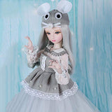 LUSHUN BJD Dolls 1/3 SD Doll 23 Inch 23 Ball Jointed Doll DIY Toys with Princess Pettiskirt Full Set Clothes Shoes Wig Makeup Interchangeable Eyes