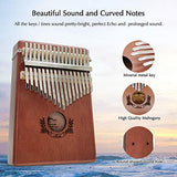 Kalimba, Abida Exquisite 17 Keys Thumb Piano with EVA Waterproof Case Study Instruction Tuning Hammer, Solid Finger Piano Mahogany Body Portable Musical Instrument Gifts for Kids and Adult Beginners