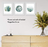 Forest Landscape Art Prints- Nature Wall Decor - Set of 3-8x10 - Unframed