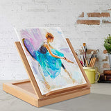 7 Elements Wooden Tabletop Easel with Palette and Storage Drawer - Adjustable Portable Desktop for Art, Painting and Drawing