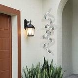 Silver Metal Wall Sculpture - Indoor/Outdoor Metal Wall Art - Metallic Home Decor Accent - Silver Wall Twist by Jon Allen