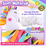 Insnug Unicorn Pillow Craft Sewing Kit - Unicorns Gifts for Girls Bedrooom Decor Pet Plush Toddlers Pillow Toy for Kids Art and Craft Kit for Birthday Unicorn Party Ages 6 7 8 9 10 11 12 Year Old