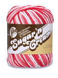 Variety Assortment Lily Sugar 'n Cream Yarn Bundle 100% Cotton Worsted #4 Weight Solids & Ombres with Needle Gauge (Mix 232)