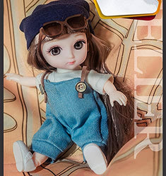 N\C New1/12、13 Moveable Jointed16cm Dolls Lovely Bjd Dollwith Clothesand Shoes Dress Up Dolls Toy for Girls
