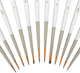 Detail Paint Brush Set - 12 Miniature Brushes with Holder for Fine Detailing & Art Painting -