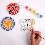 Creative Roots Paint Your Own Stepping Stones Multipack with Ladybug, Butterfly & Sun Stepping Stones, 3-Pack DIY Stepping Stone Kit, Great Arts & Crafts Activity for Kids Ages 5, 6, 7, 8