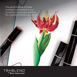 Crafter's Companion Spectrum Noir Triblend Alcohol 3 Marker Pens-Floral Blends-Pack of 6