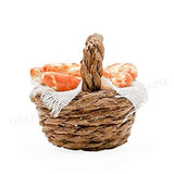Odoria 1:12 Miniature Wicker Basket with Bread Dollhouse Kitchen Food Accessories
