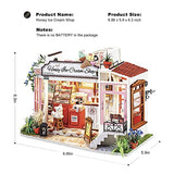 Rolife DIY Miniature Dollhouse Kit for Adults to Build Tiny House Model Gift for Family and Friends (Ice Cream Store)