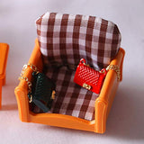 BARMI Miniature Dollhouse Alloy Handbags Mini Shoulder Messenger Bag Doll Accessories,Perfect DIY Dollhouse Toy Gift Set Red