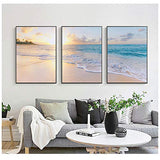 Adkwse Diamond Painting for Adults,5D Diamond Painting Kits,DIY 5D Round Full Drill Cross Stitch,3 Packs Crystal Embroidery Paint by Number The Beach Scenery,Home Wall Decor 11.8×15.7 inch