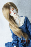 JD157 8-9inch Long Slight Wave Doll Wigs 1/3 SD Synthetic Mohair BJD Accessories (Light Brown)