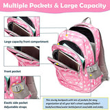 BLUEFAIRY Girls Backpack for Kids Elementary School Bags Bookbag for Child Teens Lightweight Waterproof Nylon Sturdy Gifts Mochila Para 5.6.7.8.9.10 Niñas(Pink)