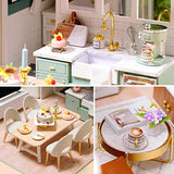 MAGQOO 3D Dollhouse Miniature with Furniture, DIY House Kit with Dust Proof 1:24 Scale Creative Room Idea (Comfortable Life)