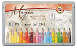 KOH-I-NOOR MAGIC Jumbo Triangular Coloured Pencil Pack of 24 + 2xEraser + Sharpener