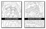 100 Kawaii Girls: An Adult Coloring Book Collection with Cute Portraits, Fantasy, Horror, Christmas, and More! (Kawaii Girls Coloring Books)
