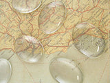 50 CleverDelights Glass Oval Cabochons - 30x40mm - Clear Magnifying Cabs - Dome Pendant Cab - For