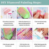 Diamond Painting Kits for Adults, DIY 5D Round Full Drill Crystal Diamond Embroidery Arts Craft, for Living Room Bedroom Mural Decoration (Bigger canvas13.7 X 17.7in) (Mushroom Starry Sky)