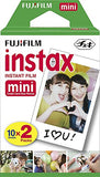 Fujifilm INSTAX Mini Instant Film 2 Pack = 20 SHEETS (White) For Fujifilm Mini 8 & Mini 9 Cameras